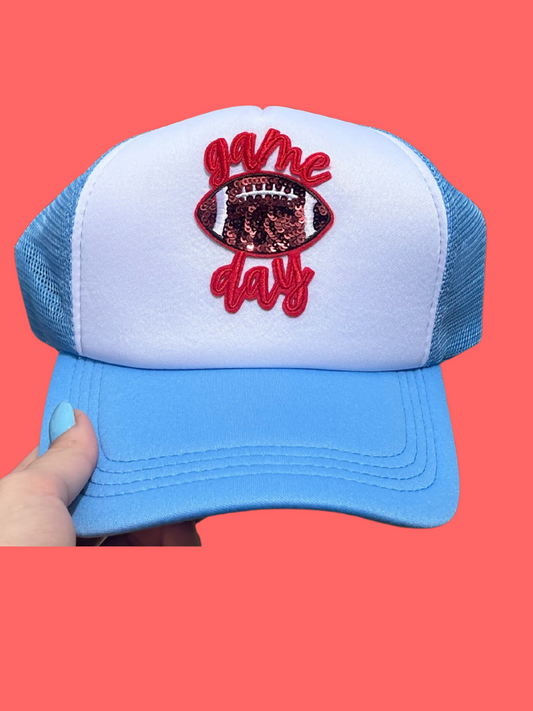 Blue and red gameday hat